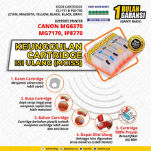 Load image into Gallery viewer, Cartridge MCISS Refillable Canon MG6370, MG7170, IP8770 Kosongan