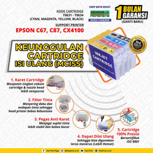 Load image into Gallery viewer, Cartridge MCISS Refillable Epson C67, C87, CX4100 Kosongan