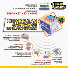 Load image into Gallery viewer, Cartridge MCISS Refillable Epson C67, C87, CX4100 Plus Tinta