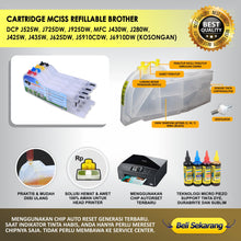 Load image into Gallery viewer, Cartridge MCISS Refillable Brother DCP J525W, J725DW, J925DW, MFC J430W, J280W, J425W, J435W, J625DW, J5910CDW, J6910DW Kosongan